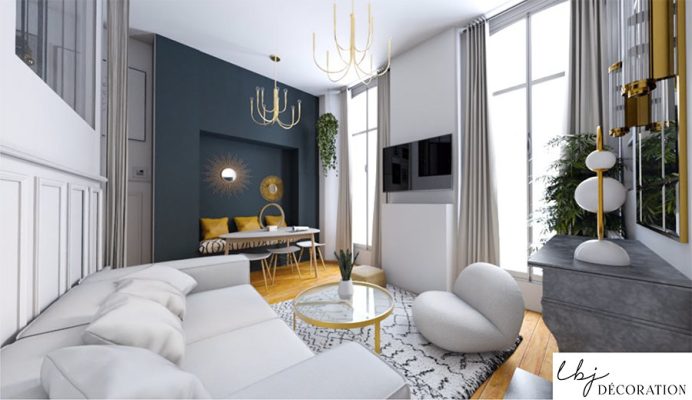 Vue 2 - Projet Parisian Style | LBJ Décoration - Décoration d'intérieur